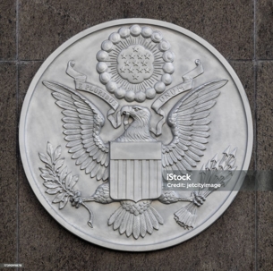 Great Seal of the United States on a Federal Building. The Great Seal was designed by Charles Thompson and first used in 1782.