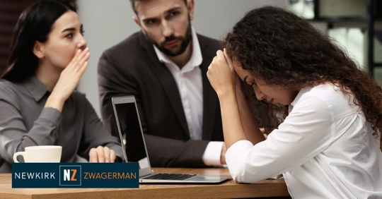 woman hearing discriminatory comments